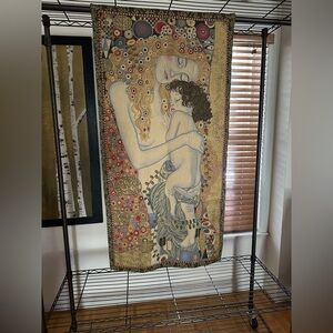 3 Ages Tapestry Wall Hanging - 25” x 49”XL  Gold - By Klimt Gustav